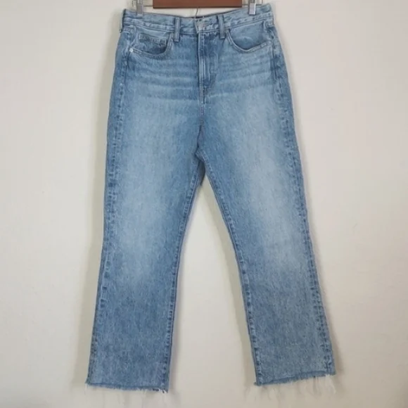 Veronica Beard Carly Kick-Flare Jean High Rise in Pebble Stone Wash Size 29